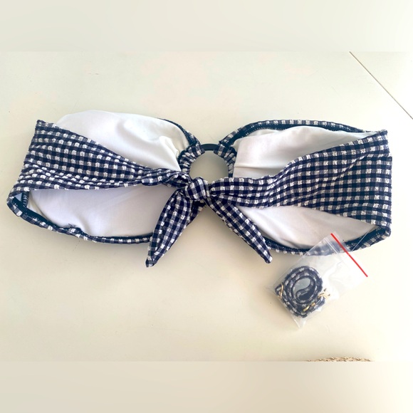 NWOT KATE SPADE Gingham Ring Bandeau Top - Picture 4 of 7